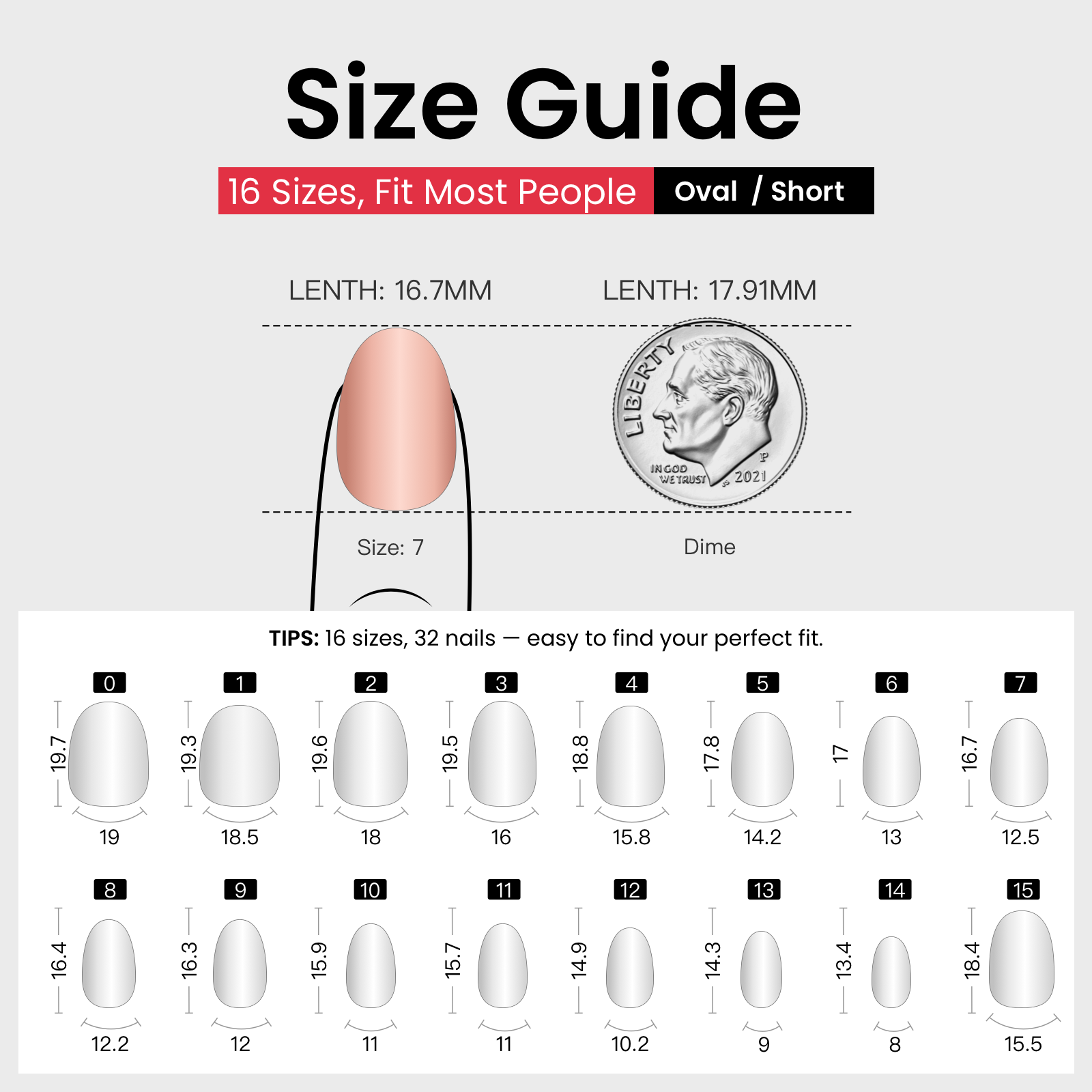 Size Guide | Lirenail Press-On Nails