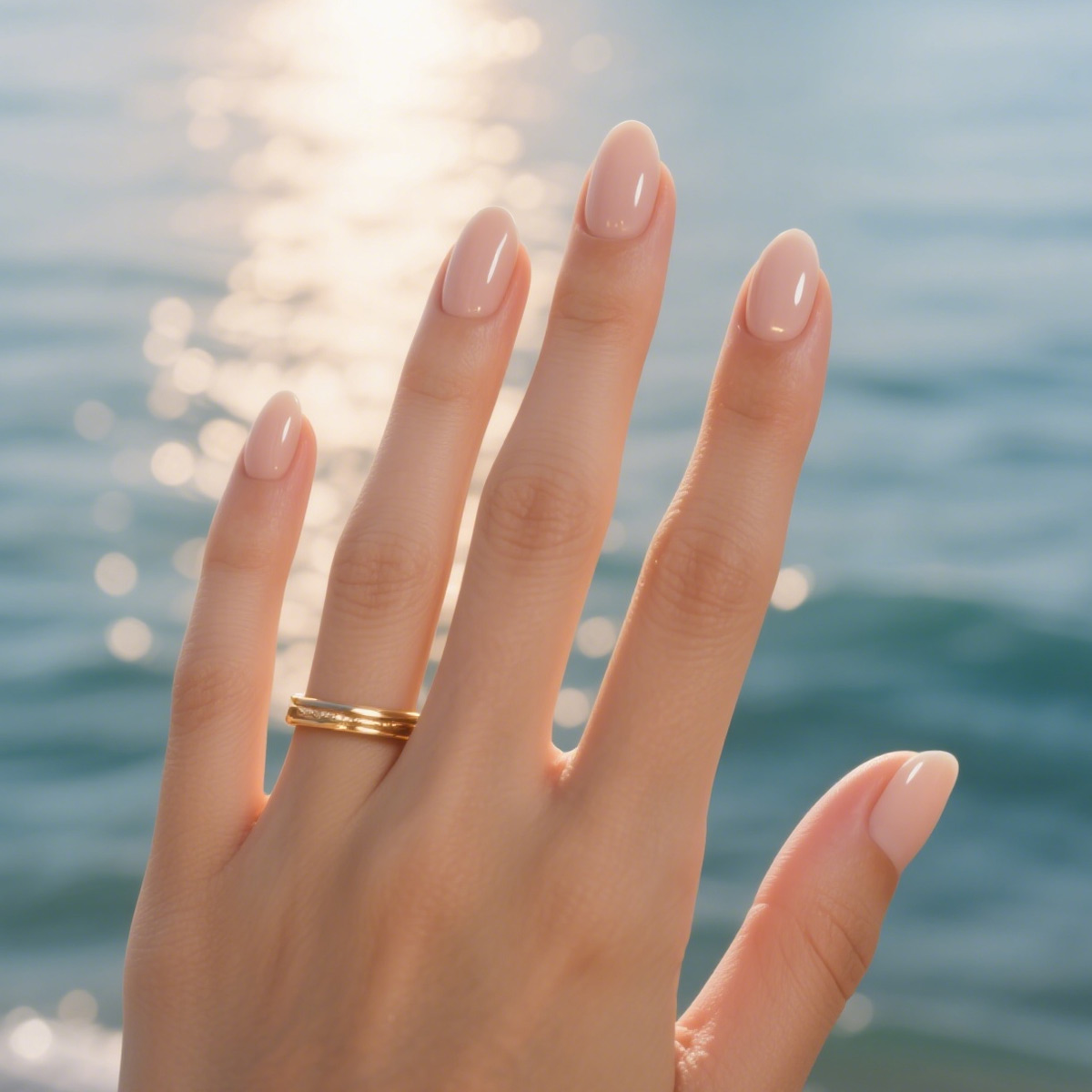 Pure Glow S Oval oval press-on nails