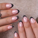 Retro Dots RS Almond almond press-on nails
