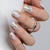 Ribbon Glow S Squoval squoval press-on nails