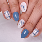 Ribbon Tale RS Almond almond press-on nails