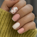 Romance Sweater short squoval press-on nails