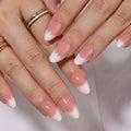 Romantic Roam short almond press-on nails