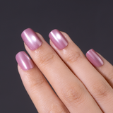 Rose Aurora short squoval nail detail