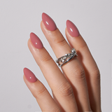 Rose Clay M Almond almond press-on nails