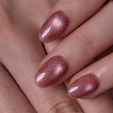 Rose Stardust S Oval oval press-on nails
