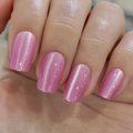 Rosy Glow medium squoval press-on nails