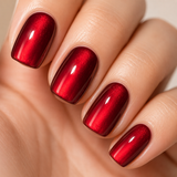 Ruby Cat Eye short square cat-eye nail detail