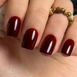 Ruby Shine Glam short squoval press-on nails