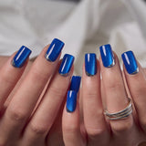Sapphire Frost M Squoval medium squoval press-on nails