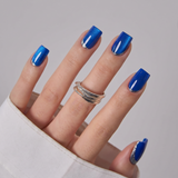 Sapphire Frost M Squoval medium squoval press-on nails