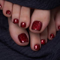 Scarlet Dazzle - Squoval Toenails squoval press-on nails