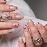 Scarlet Hint S Oval short oval press-on nails