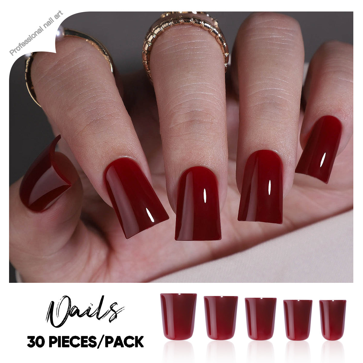 Scarlet Winter M Duckbill nail detail