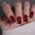 Scarlet Winter M Duckbill press-on nails
