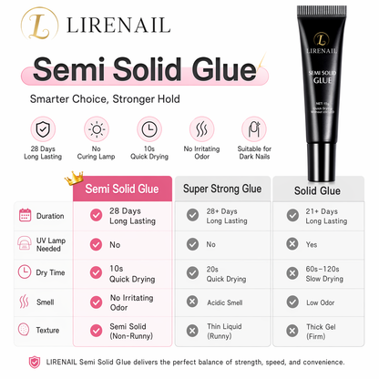15g Semi solid glue New Upgrade Super Strong Quick drying without cure nail glue product image