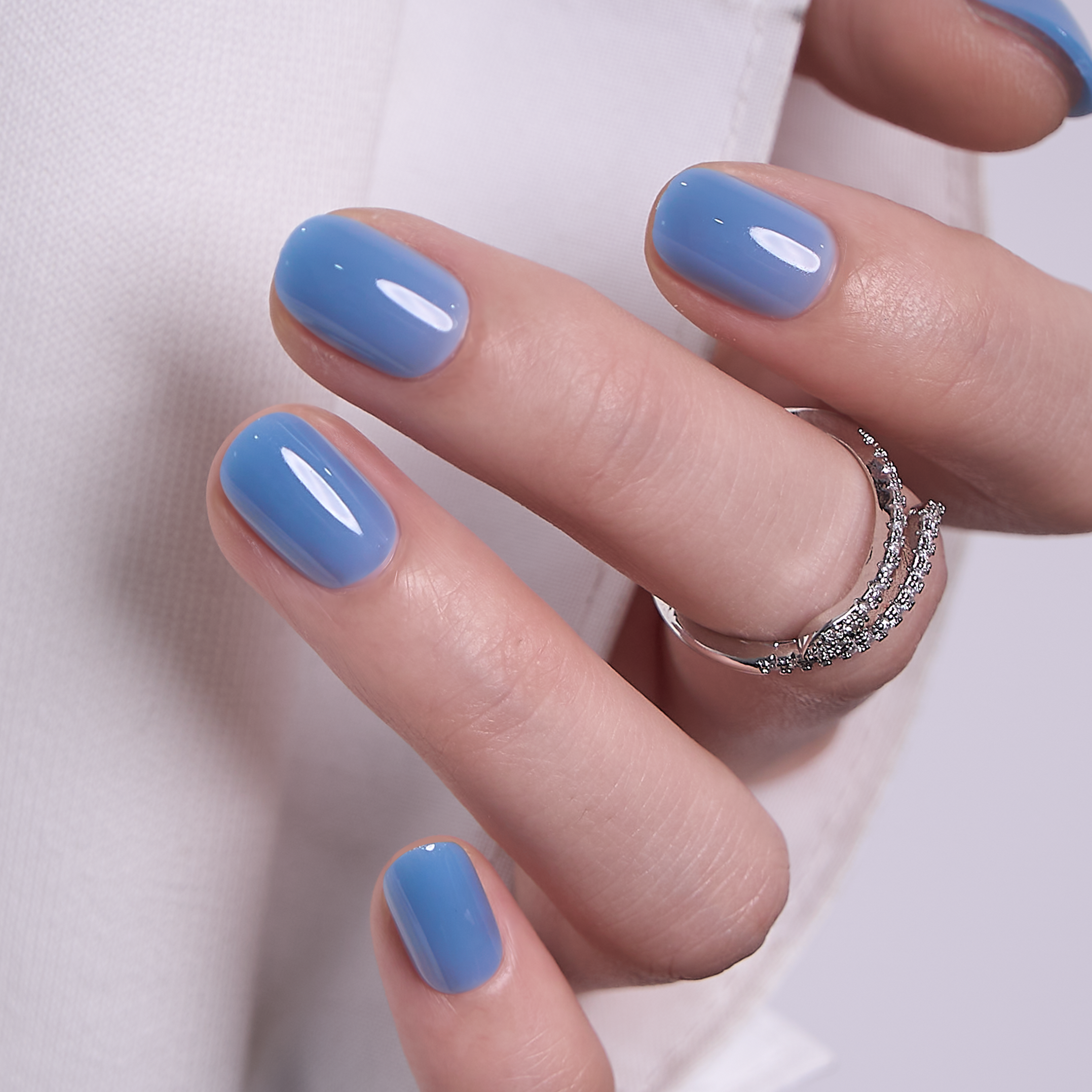 Serene Slate RS Squoval squoval press-on nails