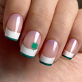 Shimmer Clover medium squoval press-on nails