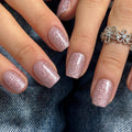 Silk Stardust S Squoval short squoval press-on nails