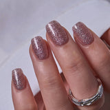 Silk Stardust S Squoval short squoval press-on nails
