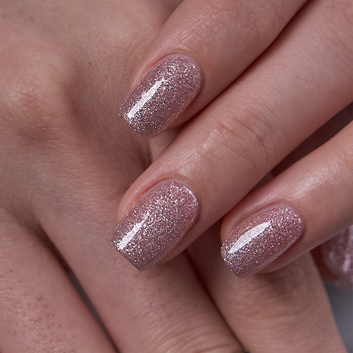 Silk Stardust S Squoval short squoval press-on nails