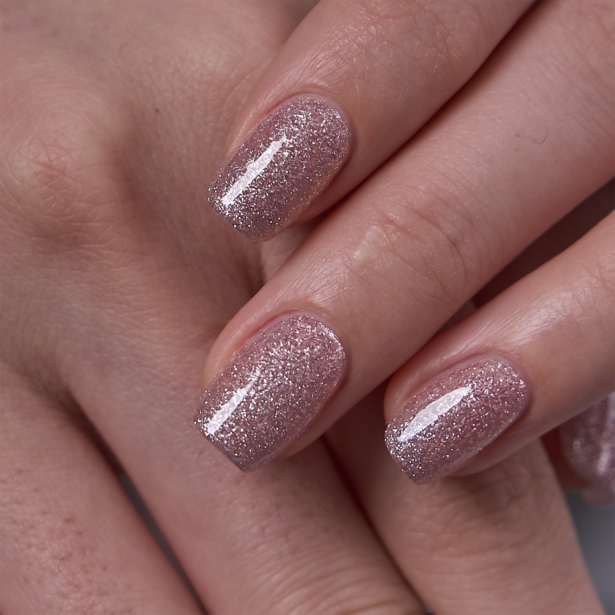 Silk Stardust S Squoval short squoval press-on nails