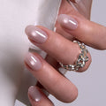 Silk Whisper S Oval short oval press-on nails