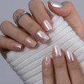 Designer s Pick | Silver Bow S Squoval squoval press-on nails