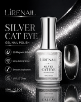 Silver Cat Eye Gel Polish 15ml bottle