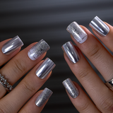 Silver Grace M Squoval squoval press-on nails