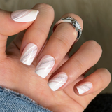 Silver Whisper S Squoval squoval press-on nails