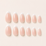 Soft French medium almond press-on nail set with accessories
