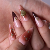 Designer s Pick | Solar Aura L Stiletto short stiletto press-on nails
