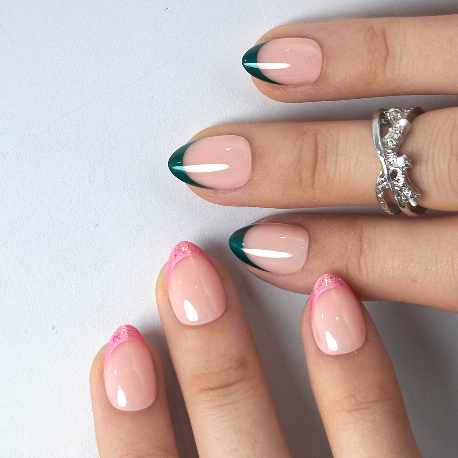 Spark Duo RS Almond almond press-on nails