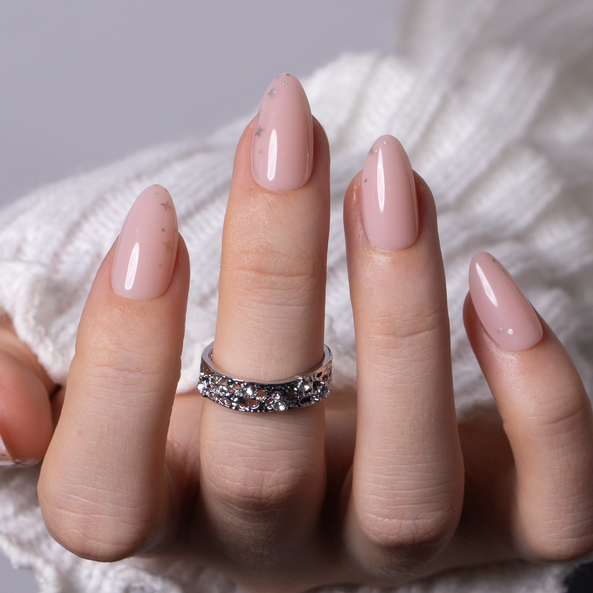 Spark Veil S Almond almond press-on nails