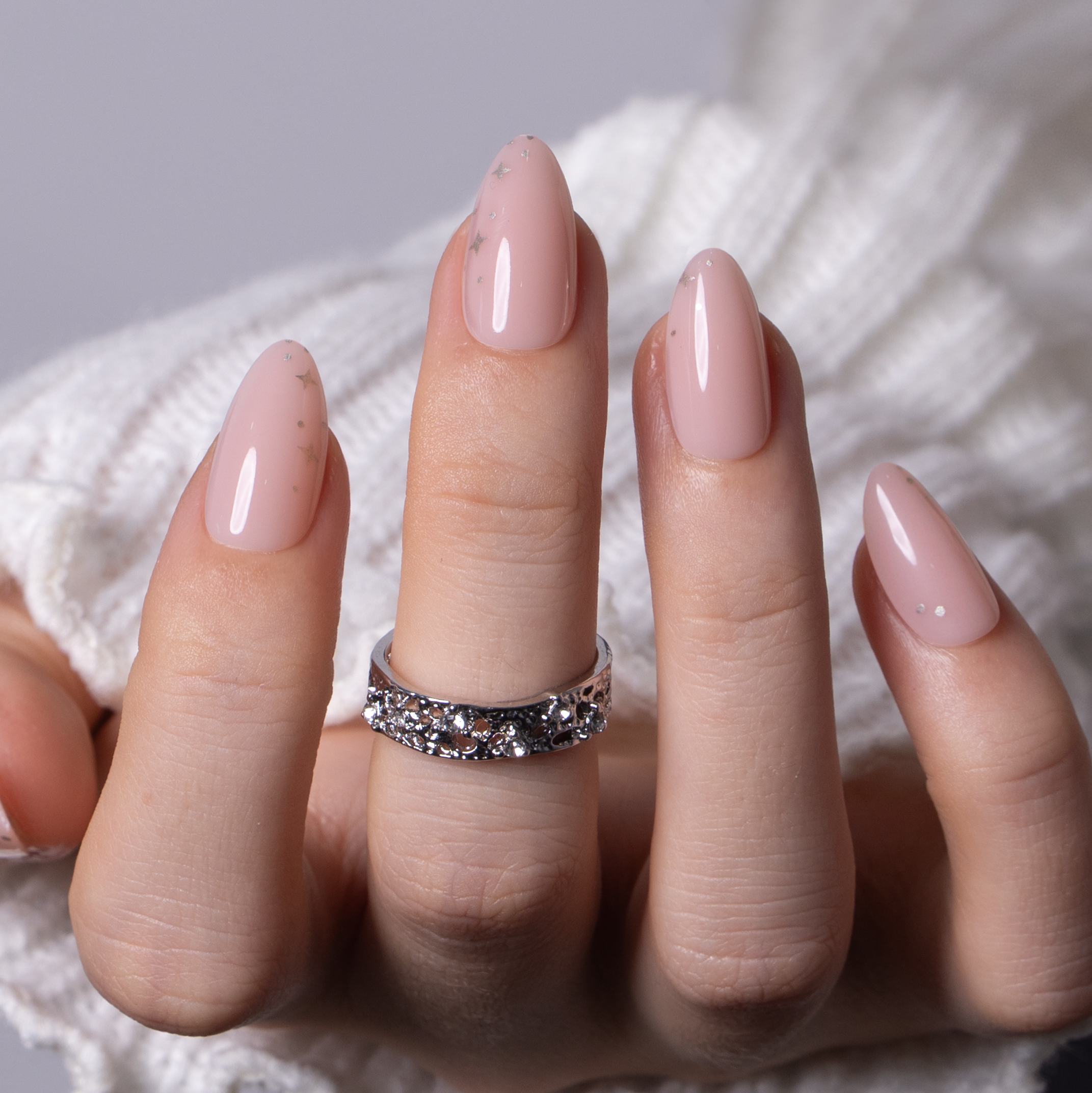 Spark Veil S Almond almond press-on nails