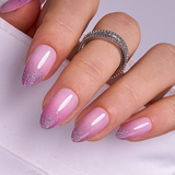 Sparkling Bliss short almond press-on nails
