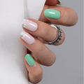 Spring Dot S Oval oval press-on nails