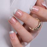 Star French S Squoval squoval press-on nails