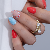 Star Parade RS Almond almond press-on nails
