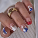 Star Spangle short squoval nail detail