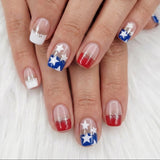 Star Spangle short squoval press-on nails