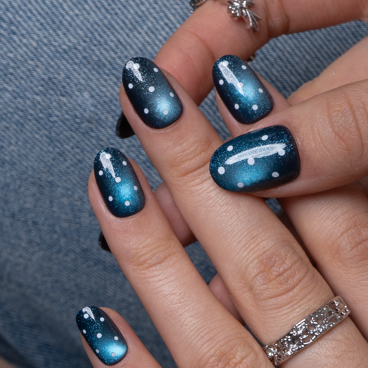 Star Veil S Oval oval press-on nails