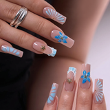 Starfish Bloom L Square square press-on nails