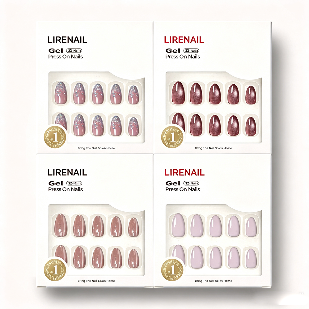 Starlight Shine Collection-Short Almond press-on nails packaging