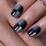 Steel Mirage - S Squoval short squoval press-on nails