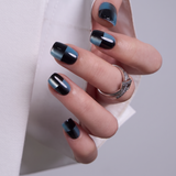 Steel Mirage - S Squoval short squoval press-on nails