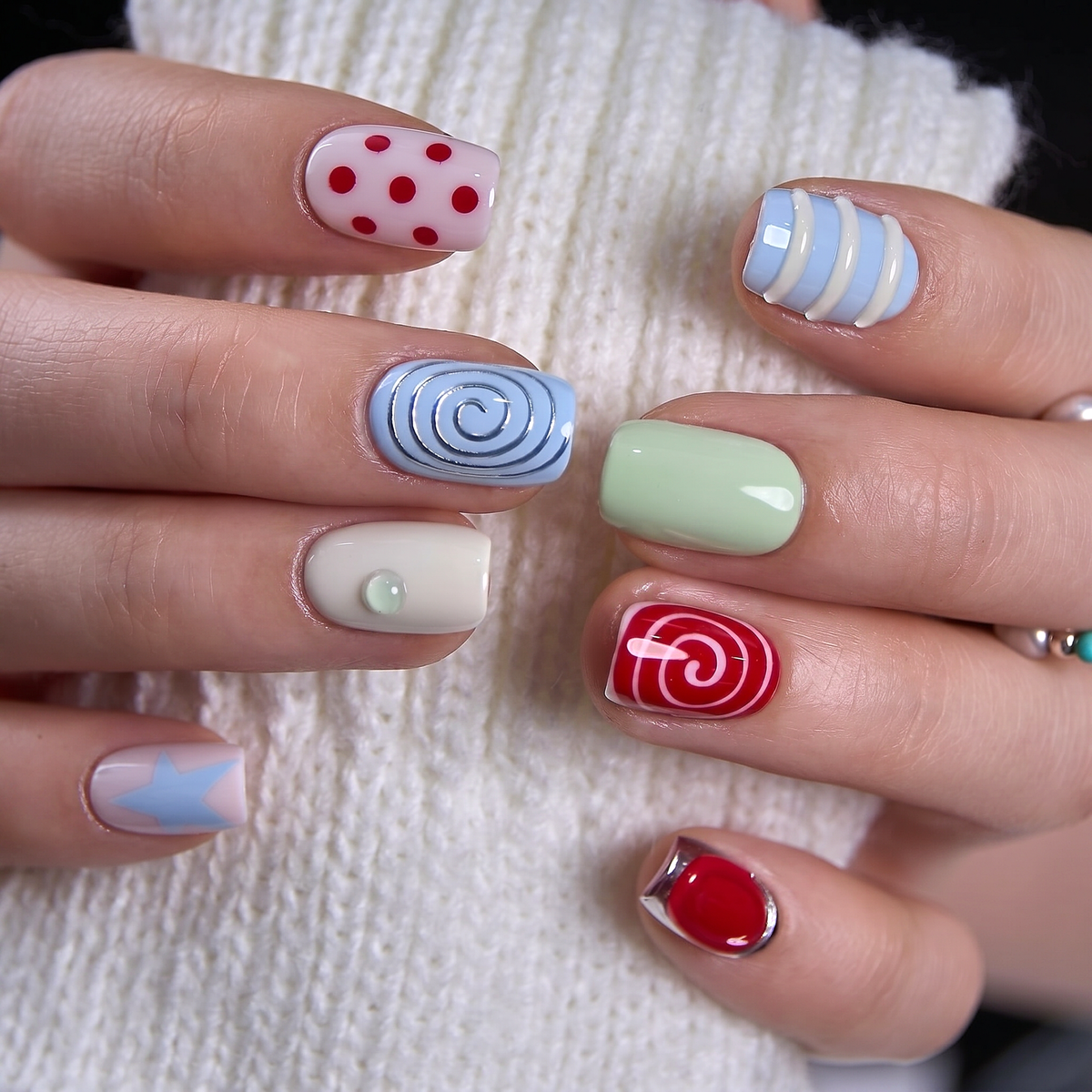 Sugar Parade S Squoval squoval press-on nails