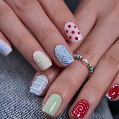 Sugar Parade S Squoval squoval press-on nails