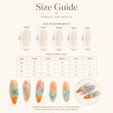 Sunset Blue Floral Style 2 press-on nails